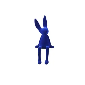 Статуя сидящего кролика Пасхальное украшение Статуэтка кролика из смолы, скульптура кролика, украшение стола для пасхальной вечеринки в саду на открытом воздухе