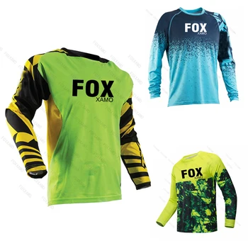 Джерси для скоростного спуска, футболки для горных велосипедов MTB, Одежда для мотокросса Offroad DH Foxxamo, Одежда для катания на горных велосипедах, одежда для спуска по склону