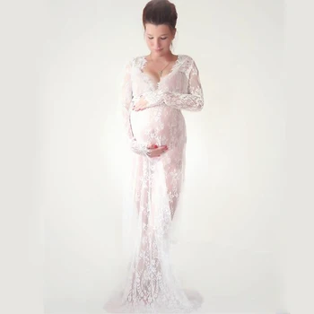 Реквизит для фотосъемки беременных макси платье для беременных кружевное платье для беременных Необычная фотосессия лето для беременных DS39