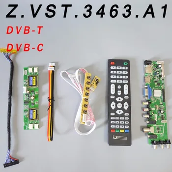 Z.VST.3463.A1 V56 V59 Универсальная плата драйвера ЖК-дисплея С поддержкой платы DVB-T2 TV + 7 Клавишных переключателей + ИК + 4 Ламповых инвертора + LVDS