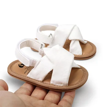 Летние сандалии для младенцев, противоскользящая обувь на мягкой резиновой подошве, дышащие уличные пляжные тапочки для новорожденных девочек и мальчиков, первые ходунки