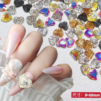 Новые 30шт Смешанные стразы для дизайна ногтей Love Heart Подвески Хрустальные украшения для женщин Diy