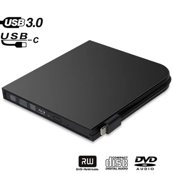 Внешний проигрыватель Blu-Ray DVD-дисков USB3.0 Type-C DVD-RW VCD CD RW Привод Superdrive Для портативных ПК Apple Pro Air iMac