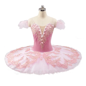 Высококачественная Новая Одежда Нестандартного размера для детей, девочек и взрослых Женщин, 12 слоев одежды для выступлений, светло-Розовая Профессиональная балетная пачка