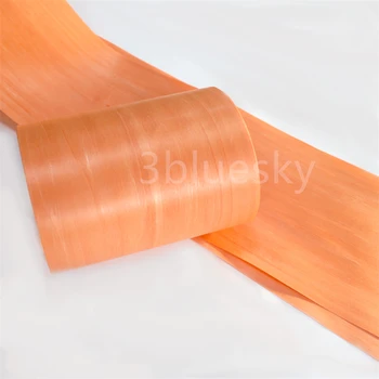 Натуральная Натуральная окрашенная китайская веточка самшита, шпон для мебели, около 20x250 см, 0,2 мм, Оранжевый