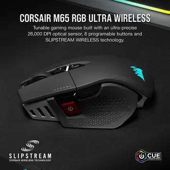 Беспроводная игровая мышь Corsair M65 RGB Ultra Wireless с возможностью настройки кадров в секунду