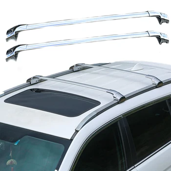 Подходит для Mitsubishi Pajero Sport 2016-2023 Рейлинги Багажника На крыше Несущие Поперечины Перекладины Алюминий Серебро 2шт