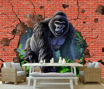 Изготовленный на заказ зоопарк Малиновые кирпичи Фотообои Обои для обоев Гостиная Диван Фон для спальни обои наклейки для домашнего декора