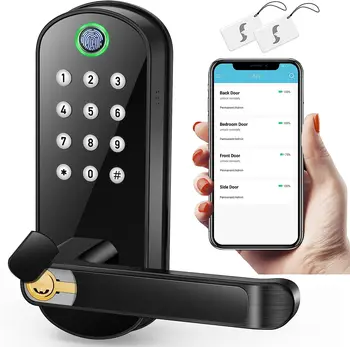 TTLOCK Блокировка паролем по отпечатку пальца Удаленное приложение Bluetooth Автоматическое запирание домашней квартиры Wi-Fi интеллектуальный дверной замок