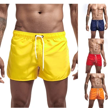 Гей-купальники, мужские плавки, Однотонные мужские шорты для плавания, мужской купальник, пляжная одежда для серфинга, мужские пляжные шорты Zwembroek Heren