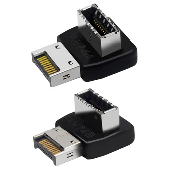 USB 3.1 Type E 90-Градусный преобразователь, вертикальный адаптер заголовка Type E, Быстрая передача данных для внутреннего разъема материнской платы ПК