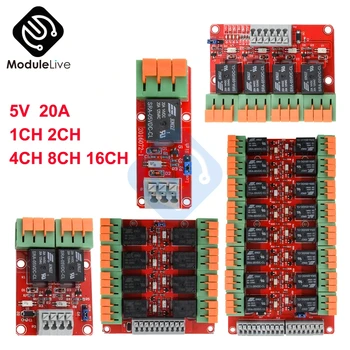 1/2/4/8/16Channel 20A Модуль Управления Реле Высокого/Низкого уровня 1ch 2ch 4ch 8ch 16ch Контроллер 5v для R3 Raspberry Pi для Arduino