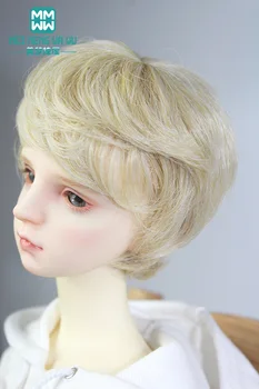 Аксессуары для кукол кукольные парики для 1/3 1/4 1/6 BJD/SD кукольные волосы модные золотистые вьющиеся короткие волосы на голове Прозрачный Силиконовый Парик Cap Pro