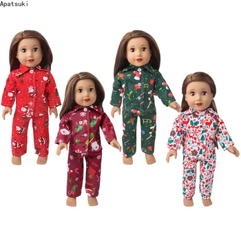 Комплект модной одежды Merry Christmas для 18-дюймовой американской куклы, топ, блузка, пижама, аксессуары для кукол 1/4 для девочек 1:4