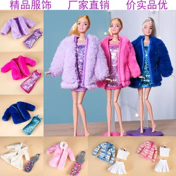 Новинка 2023 года подходит для зимы 30 см 11 дюймов для куртки barbie, плюшевого жилета, юбочного костюма