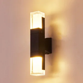 Акриловый наружный светодиодный настенный светильник для крыльца Водонепроницаемый IP65 6 Вт 12 Вт Светодиодный настенный светильник для входной двери в сад на открытом воздухе