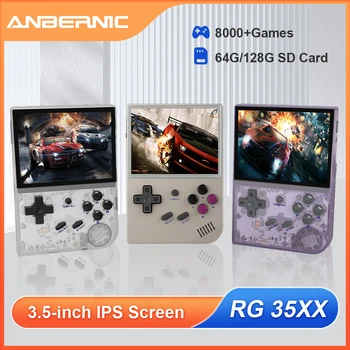 Портативная игровая консоль ANBERNIC RG35XX в стиле ретро с 3,5-дюймовым IPS Экраном 640*480, 8000 + Игр, Система Linux, Проигрыватель видеоигр Cortex-A9