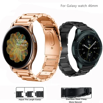 Ремешок из нержавеющей стали для Samsung Galaxy watch 46 мм ремешок Gear S3 Frontier band 22 мм Металлический браслет Huawei watch GT ремешок S 3 46