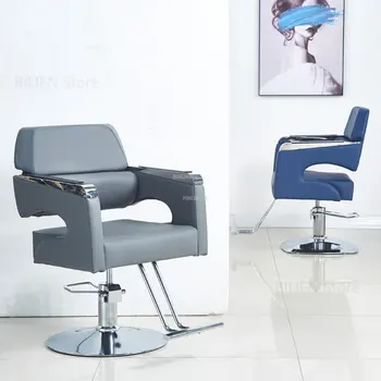 Современные легкие Роскошные Парикмахерские кресла, Профессиональные парикмахерские кресла с поворотным подъемником, Мебель для парикмахерских Cadeiras из нержавеющей Стали
