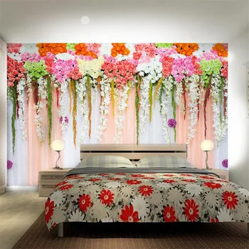 фотообои beibehang качественная вспышка серебристая ткань / фон для дивана с телевизором, спальня, сад, свадебные цветы, большие настенные обои