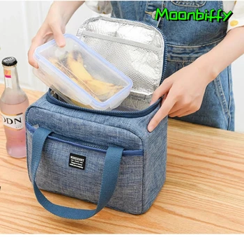 Портативная сумка для ланча, новый термоизолированный ланч-бокс, сумка-холодильник, сумка-бенто, контейнер для ужина, сумки для хранения школьных продуктов