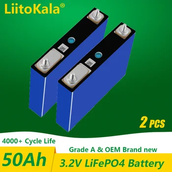 2ШТ LiitoKala 3.2v 50Ah lifepo4 cells литиевые батареи для электрического велосипеда аккумуляторная батарея солнечной энергетической системы ЕС США Tax Free