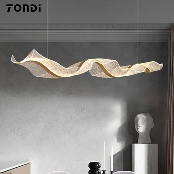 Длинная люстра Nordic LED, используемая для гостиной, столовой, барной стойки, конференц-зала, Люстра Для освещения Дизайнерского домашнего Освещения