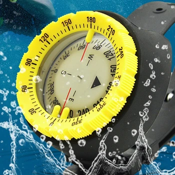 Подводный Компас для дайвинга на 50 м, Профессиональный Водонепроницаемый Навигатор, Цифровые часы для подводного плавания со светящимся балансом для плавания