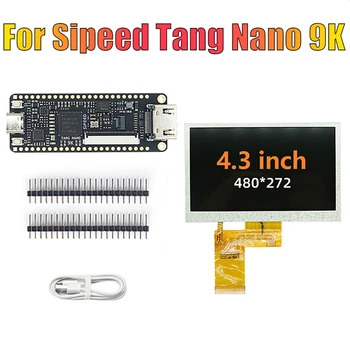 Для Sipeed Tang Nano 9K FPGA Development Board Черные Детали С 4,3-Дюймовым ЖК-экраном Комплект GOWIN GW1NR-9 RISC-V HD С Кабелем Type C.