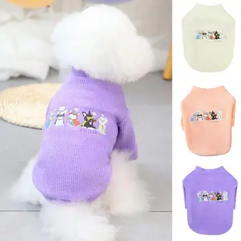 Свитер для домашних животных, вязаная рубашка для домашних собак, одежда с рисунком 