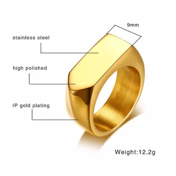 Кольцо Vitality разных цветов для мужчин, Персонализированные кольца с плоским верхом из нержавеющей стали, ювелирные изделия, аксессуары Anillos