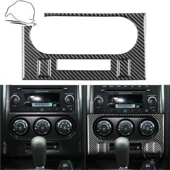 Наклейка на панель кондиционера из углеродного волокна для Dodge Challenger 2008-2014, Разъем климат-контроля, Аксессуары для салона автомобиля