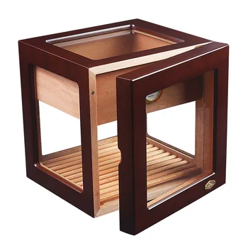 Коробка для сигар из кедра, креативная прозрачная маленькая витрина для сигар, коробка для увлажнения сигар