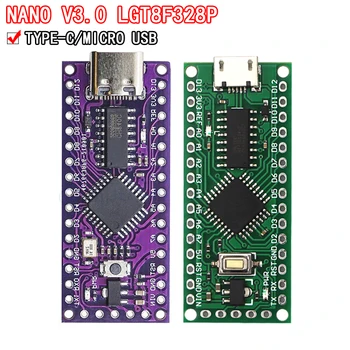 LGT8F328P-LQFP32 MiniEVB TYPE-C MICRO USB Совместим с ATMEGA328 Nano V3.0 LGT8F328P CH9340C/HT42B534-1 SOP16 Для Arduino