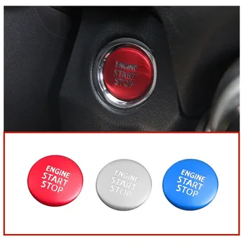 Крышка кнопки запуска двигателя автомобиля, аксессуары для выключателя остановки, декор для ключей, подходит для Toyota RAV 4 2019-2020, Автоаксессуары