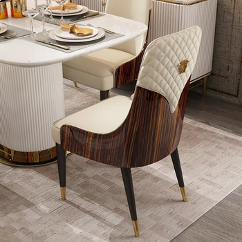 Обеденные стулья со спинкой из цельного дерева, изготовленные на заказ, Скандинавский дизайнерский стул для переговоров, мебель для дома, Современный роскошный обеденный стул