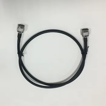 Коаксиальный кабель RG6 50 Ом, черный, кабель длиной 1 метр, N штекерное соединение с N штекерами с малыми потерями для подключения ретранслятора мобильного сигнала к разветвителю