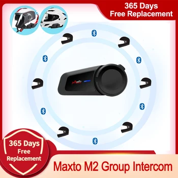 Мотоциклетный шлем Maxto M2 Casco Group Intercom 1000M Гарнитура Bluetooth 5.0 FM MP3, совместимая с любыми наушниками Наушники