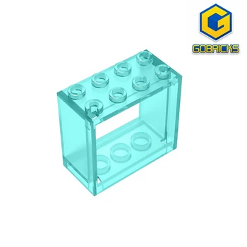 Окно Gobricks GDS-1095 2 x 4 x 3 Каркас - Полые шпильки, совместимые с детскими игрушками lego 60598, Собирают Строительные блоки