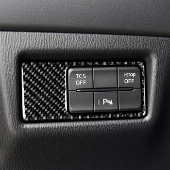 Крышка панели переключателя автомобильных Фар из углеродного волокна Декоративная Наклейка для Mazda CX-5 CX5 CX 5 2017 2018 ТОЛЬКО LHD
