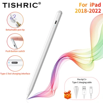 Емкостная ручка TISHRIC для 7B Apple iPad, карандаш с чехлом, ручка для рисования с сенсорным экраном, емкостная ручка для рисования с наклоном для стилуса