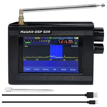 50K-200M 4M-2GHz Малахитовый DSP SDR Приемник AM SSB Радиоприемник С 3,5-дюймовым ЖК-сенсорным Экраном