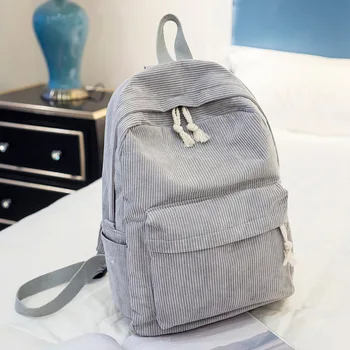 Женский рюкзак, школьные рюкзаки с вельветовым дизайном для девочек-подростков, Школьная сумка, Полосатый рюкзак, дорожные сумки, сумка Soulder, Mochila