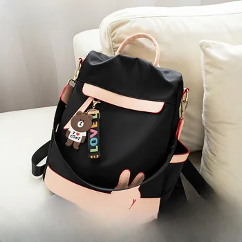 Рюкзак женский, новая модная универсальная сумка из ткани Оксфорд, холщовый дорожный маленький рюкзак, школьный ранец большой емкости