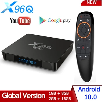 X96Q PRO Android 10 Smart TV BOX Android 10,0 Allwinner H313 TVBOX Медиаплеер Четырехъядерный 2,4 G Wifi Youtube телеприставка