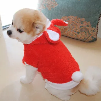 Одежда для домашних животных, осенне-зимняя толстая двухслойная одежда для собак, костюм щенка, одежда для переодевания кролика, одежда для вечеринок, теплая зимняя шуба для собак