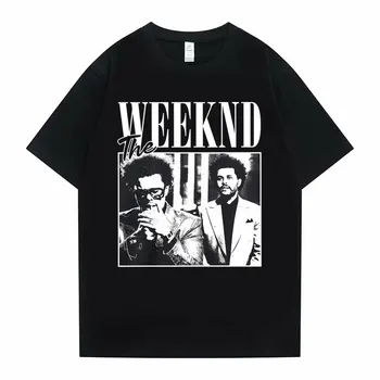 Певица The Weeknd, Футболки с рисунком манги, Мужская свободная уличная одежда, готическая одежда, Винтажная хлопковая футболка Унисекс в стиле харадзюку с коротким рукавом
