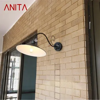 · Настенный светильник ANITA, уличные классические бра, водонепроницаемая домашняя светодиодная лампа в форме рожка для виллы на крыльце