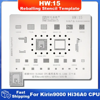 Amaoe HW15 Трафарет для Реболлинга BGA Для Huawei Mate 40 Pro 40RS Mate40 Для Kirin9000 Hi36A0 CPU Hi6526 Hi6502 Hi1105 Hi6405 Hi6421