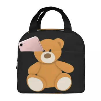 Плюшевый Мишка Термоизолированная сумка для ланча Изолированная сумка для бенто Многоразовые сумки для хранения продуктов Герметичный Ланч-бокс Пляжный Учитель